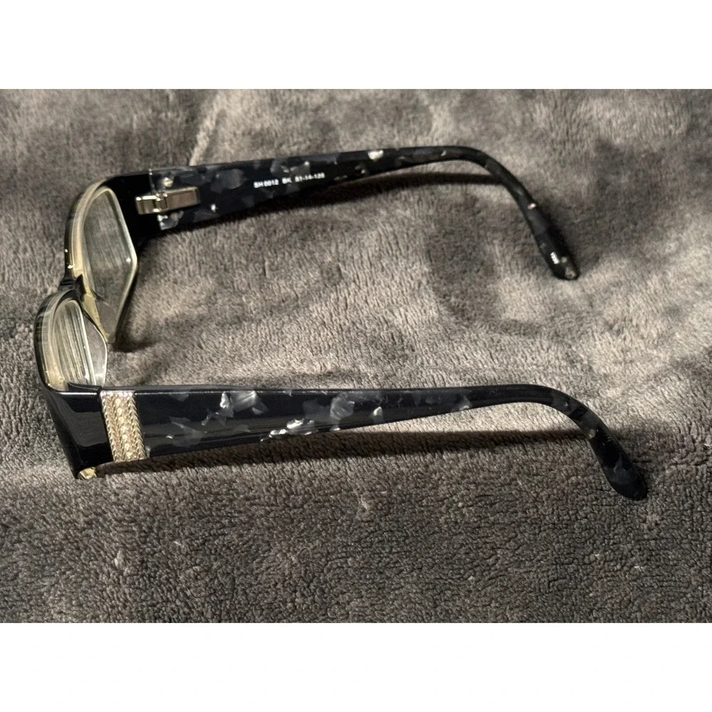 South Hampton SH0012 BK Eyeglass Frames Black Grey Marbled Rectangular 51-14-135